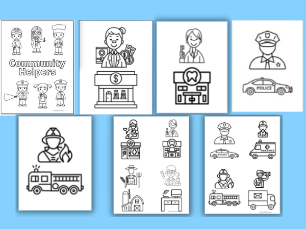 Community Helper Coloring Pages