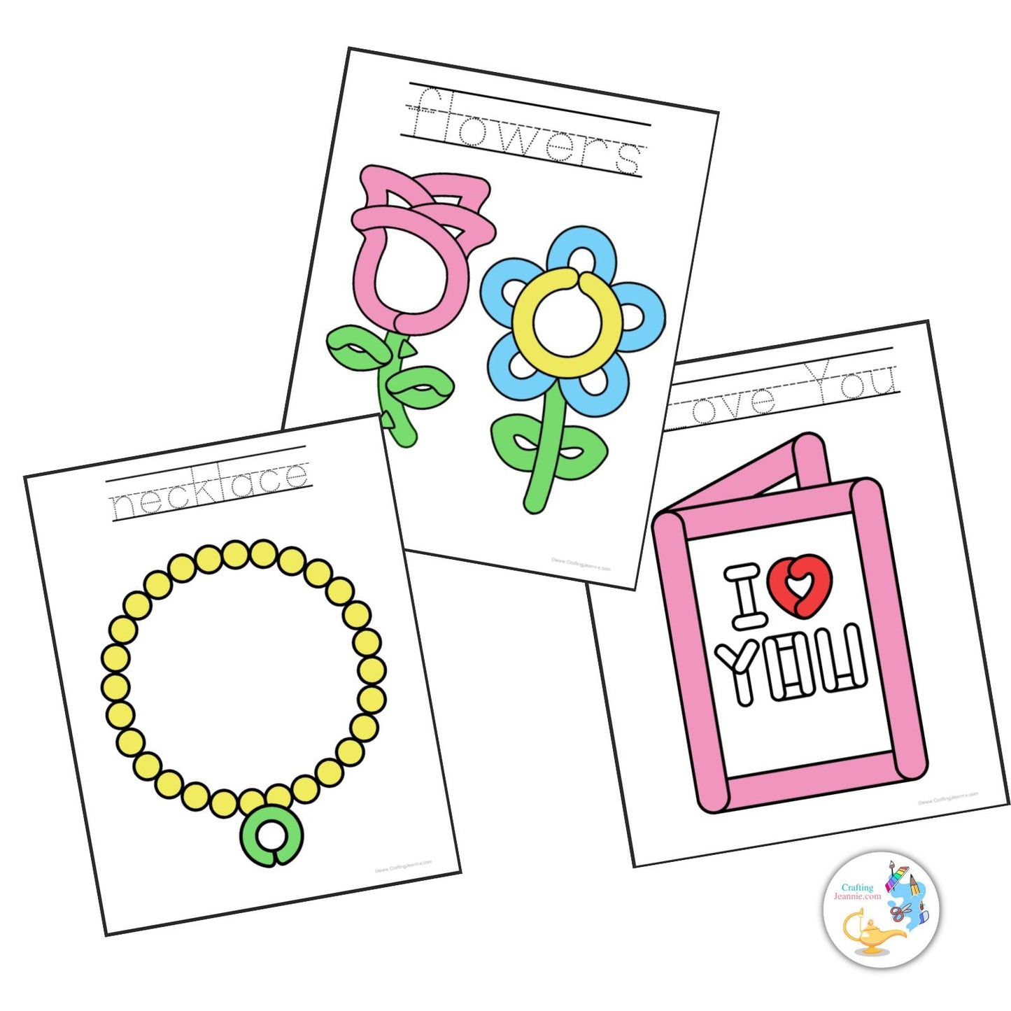 Mother's Day Playdough Mats for Preschoolers and Kids, Mother's Day Activity for Kindergarteners and Toddlers