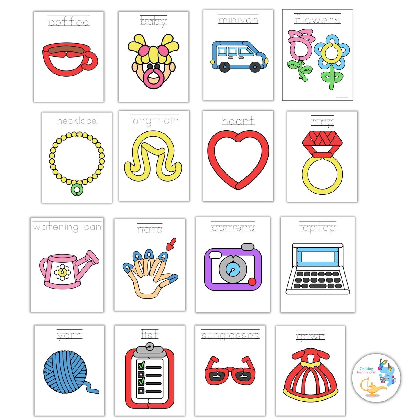 Mother's Day Playdough Mats for Preschoolers and Kids, Mother's Day Activity for Kindergarteners and Toddlers