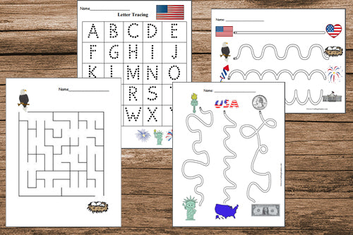 USA Preschool Worksheets Printable