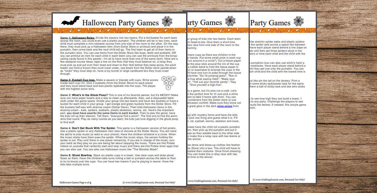Halloween Classroom Party Pack