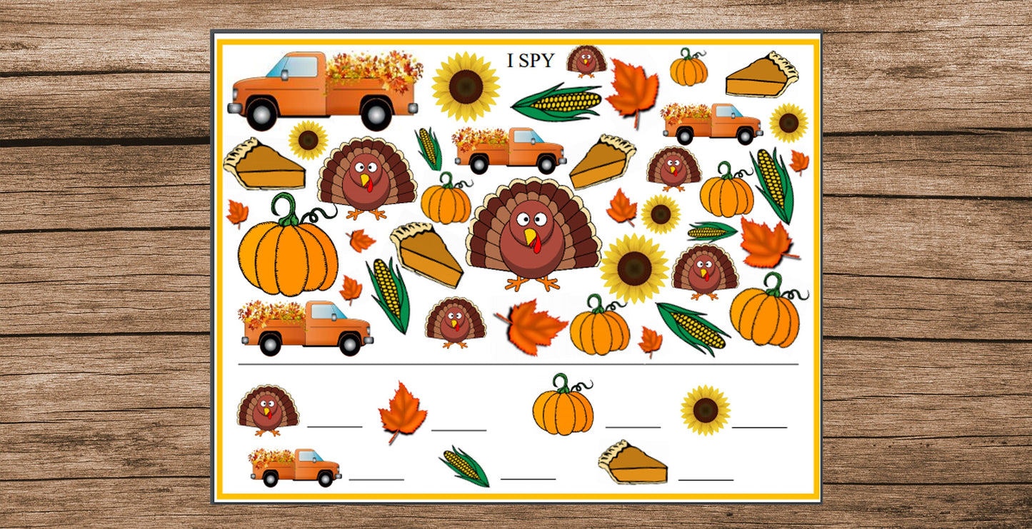 Thanksgiving Printable PlaceMats