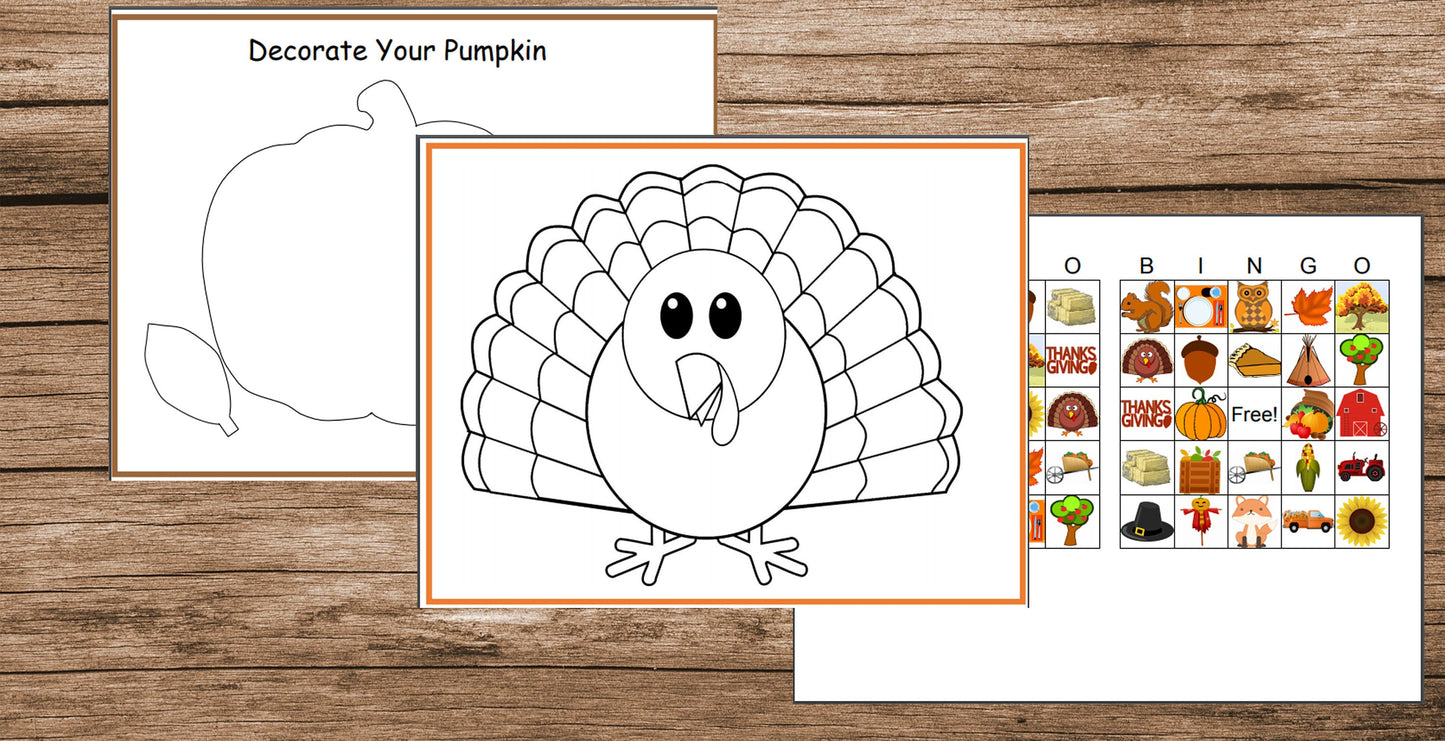 Thanksgiving Printable PlaceMats