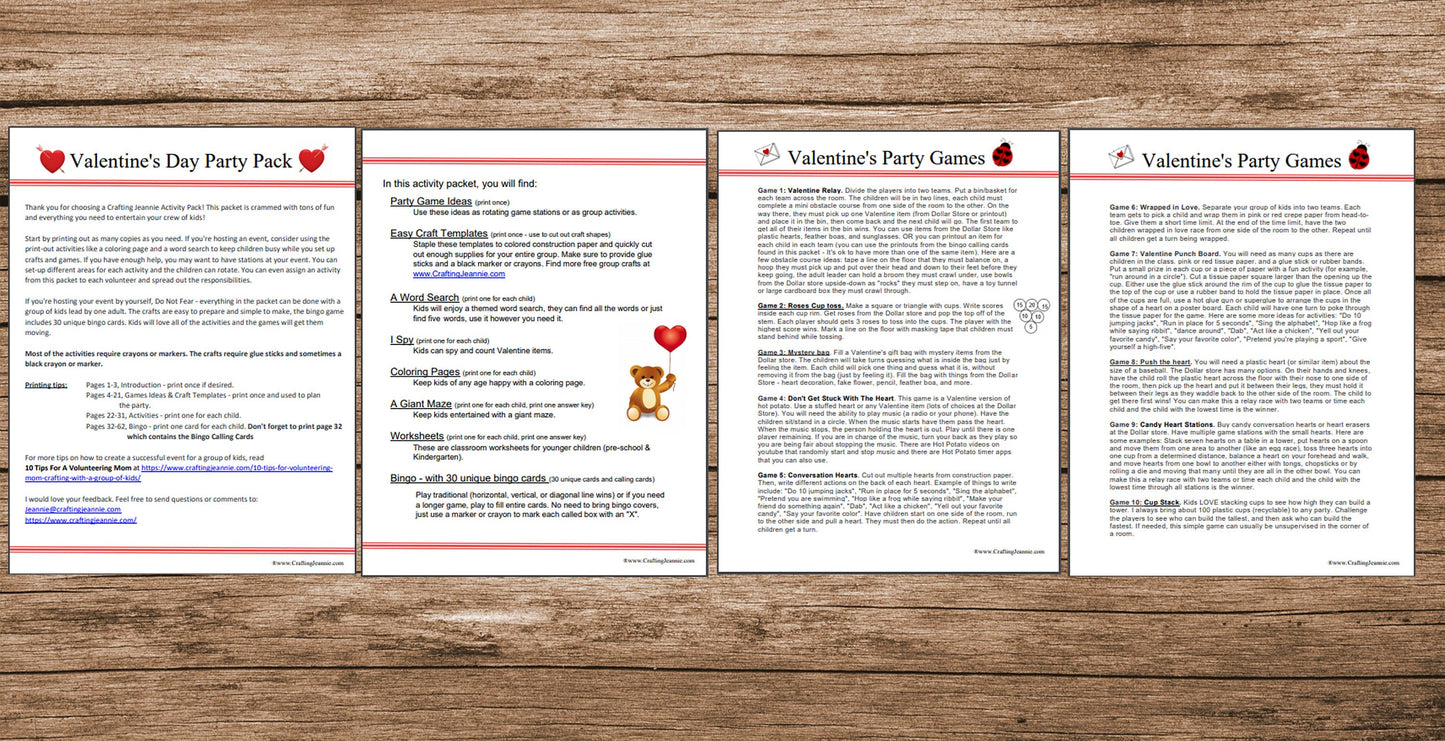 Valentine Classroom Party Pack