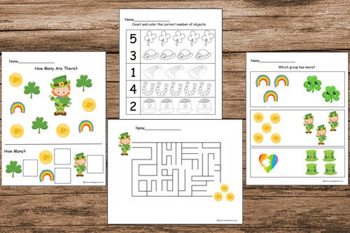 St. Patrick's Day Preschool Worksheets