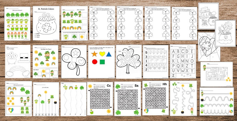 St. Patrick's Day Preschool Worksheets