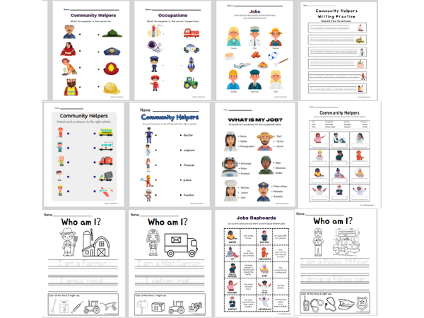 Community Helper Worksheets