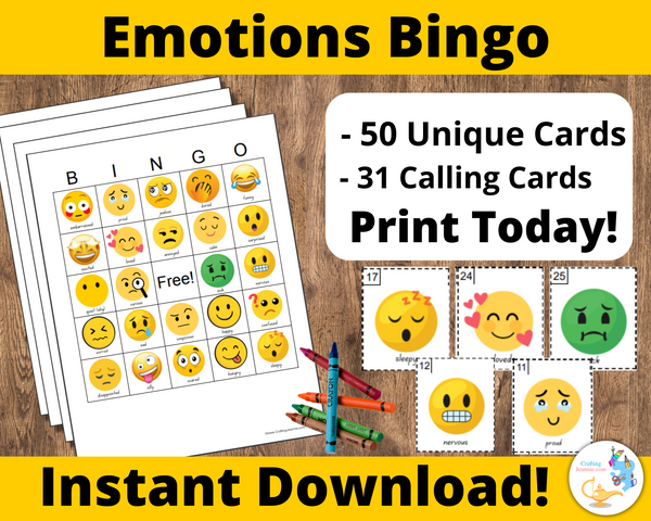 Emotion Bingo - Empathy Bingo - Printable