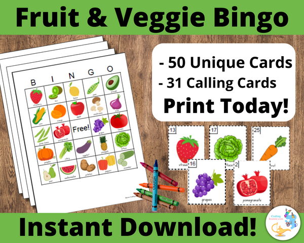 Fruit and Vegetable Bingo - Farm Game