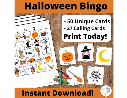 HALLOWEEN BINGO - 50 unique cards