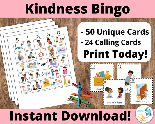 Kindness Bingo, Gratitude Bingo, Empathy Bingo