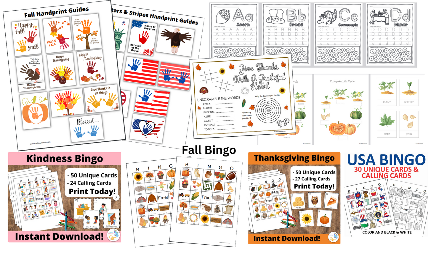 November Craft & Activity Bundle