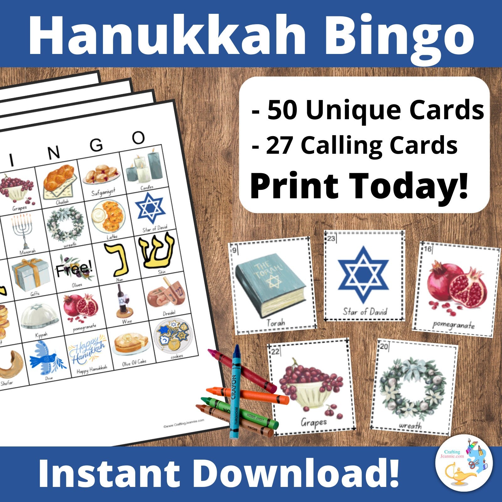 Hannukah BINGO Game l Hannukah Activities l Religious Games for Preschoolers l Instant Download l Printable Activities for Toddlers