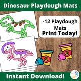 Dinosaur Playdough Mats