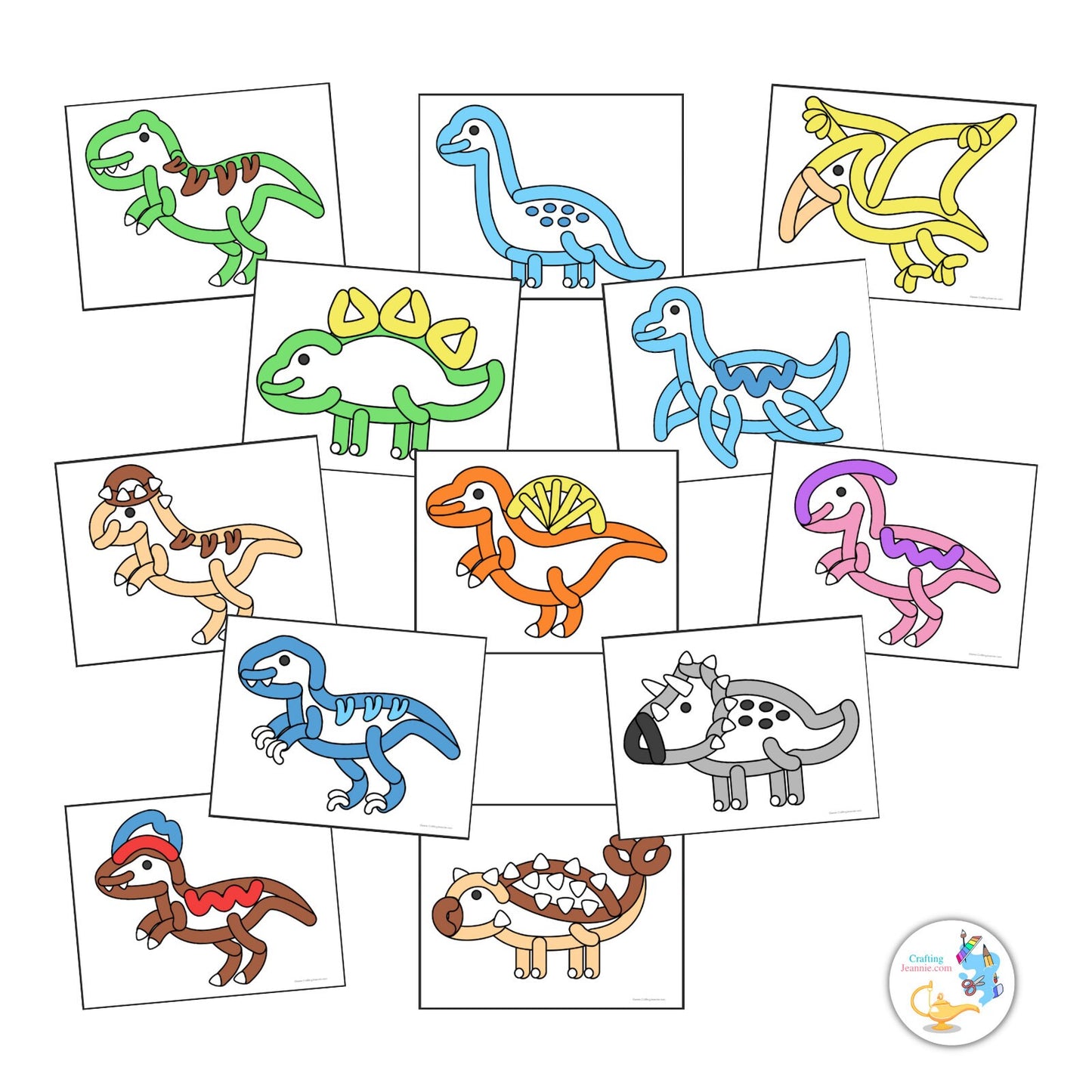 Dinosaur Playdough Mats