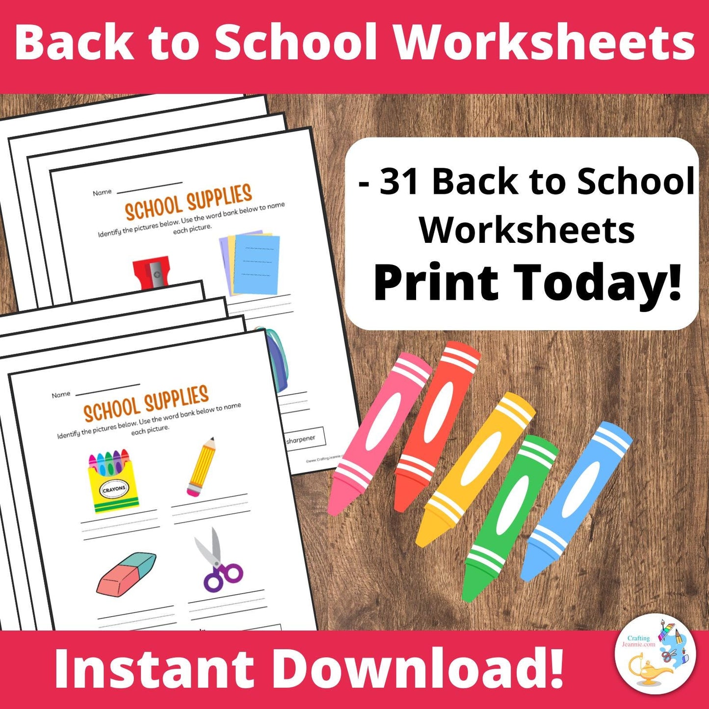 Back to School Worksheets