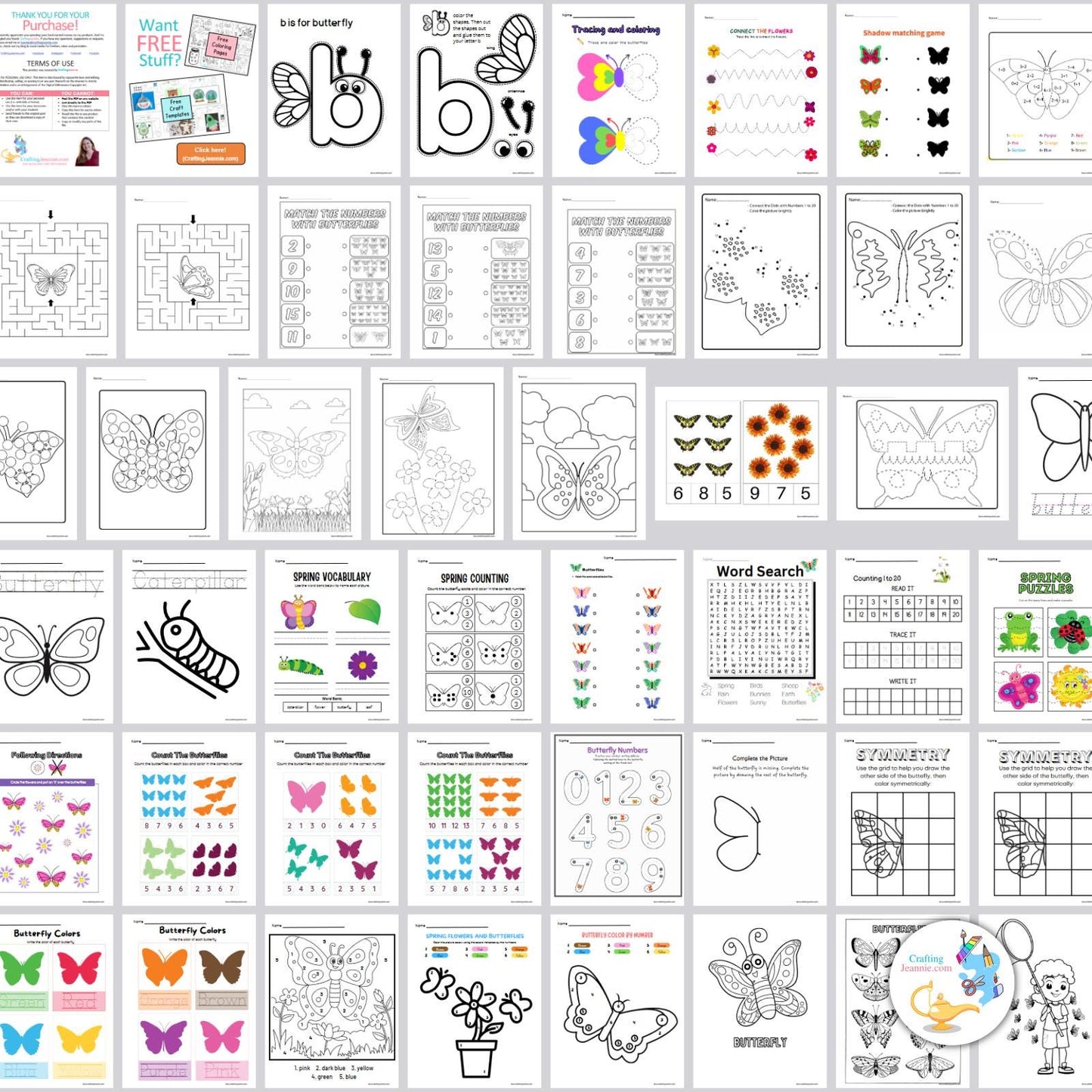 Butterfly Worksheets