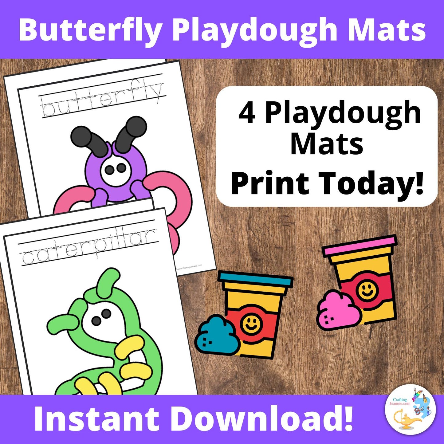 Butterfly Playdough Activities for Preschoolers, Caterpillar Activity for Kindergarteners, Butterfly Crafts for Kids