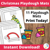 Christmas Playdough Mats for Preschoolers, Holiday Activities for Kindergarteners, Winter Activities for Toddlers