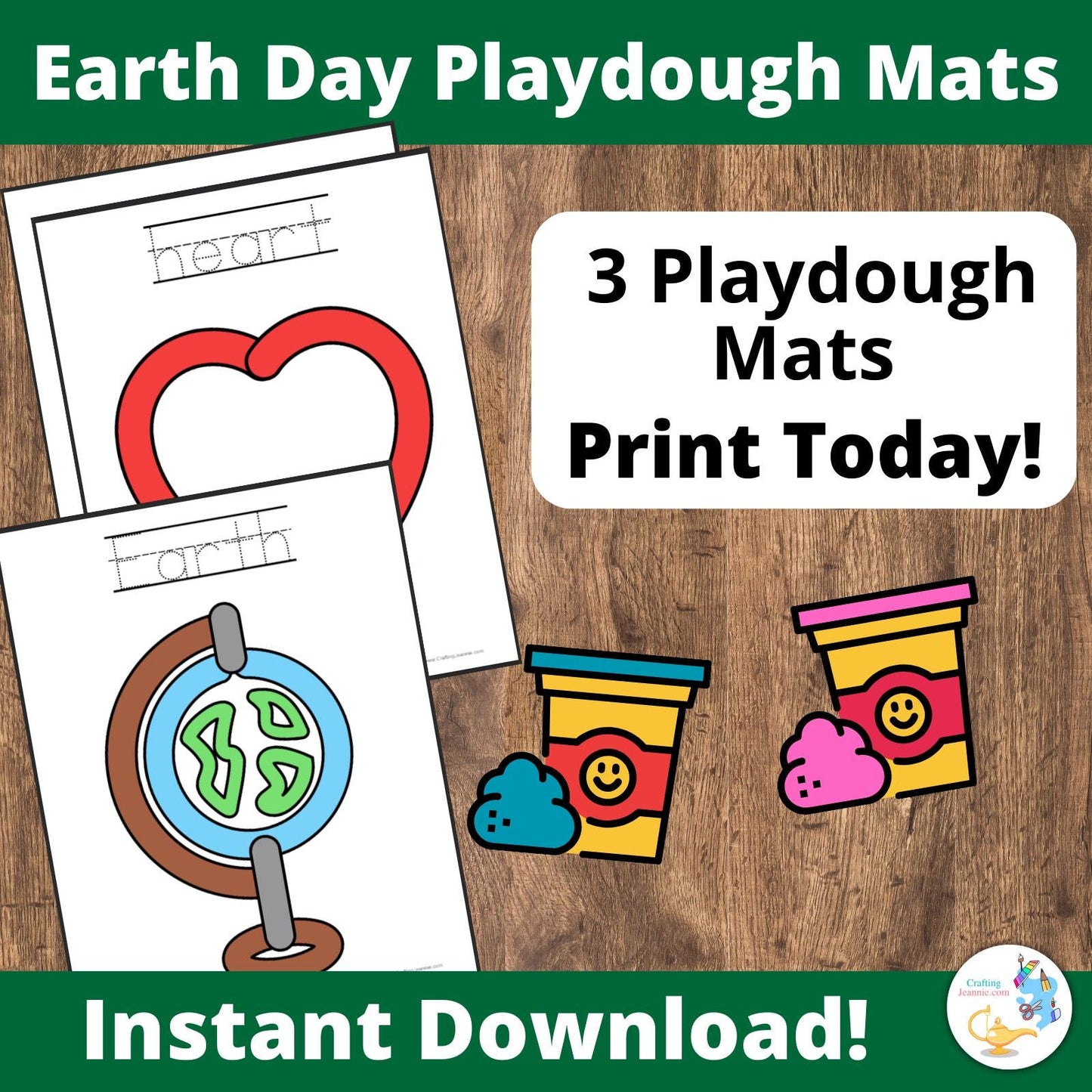 Earth Day Playdough Mats for Preschoolers, Earth Day Activities for Kindergarteners and Toddlers, Things to Do on Earth Day