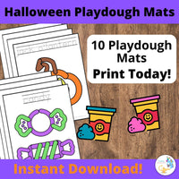 Halloween Playdough Mats for Preschoolers, Spooky Activities for Kindergarteners, Fall Activities for Toddlers