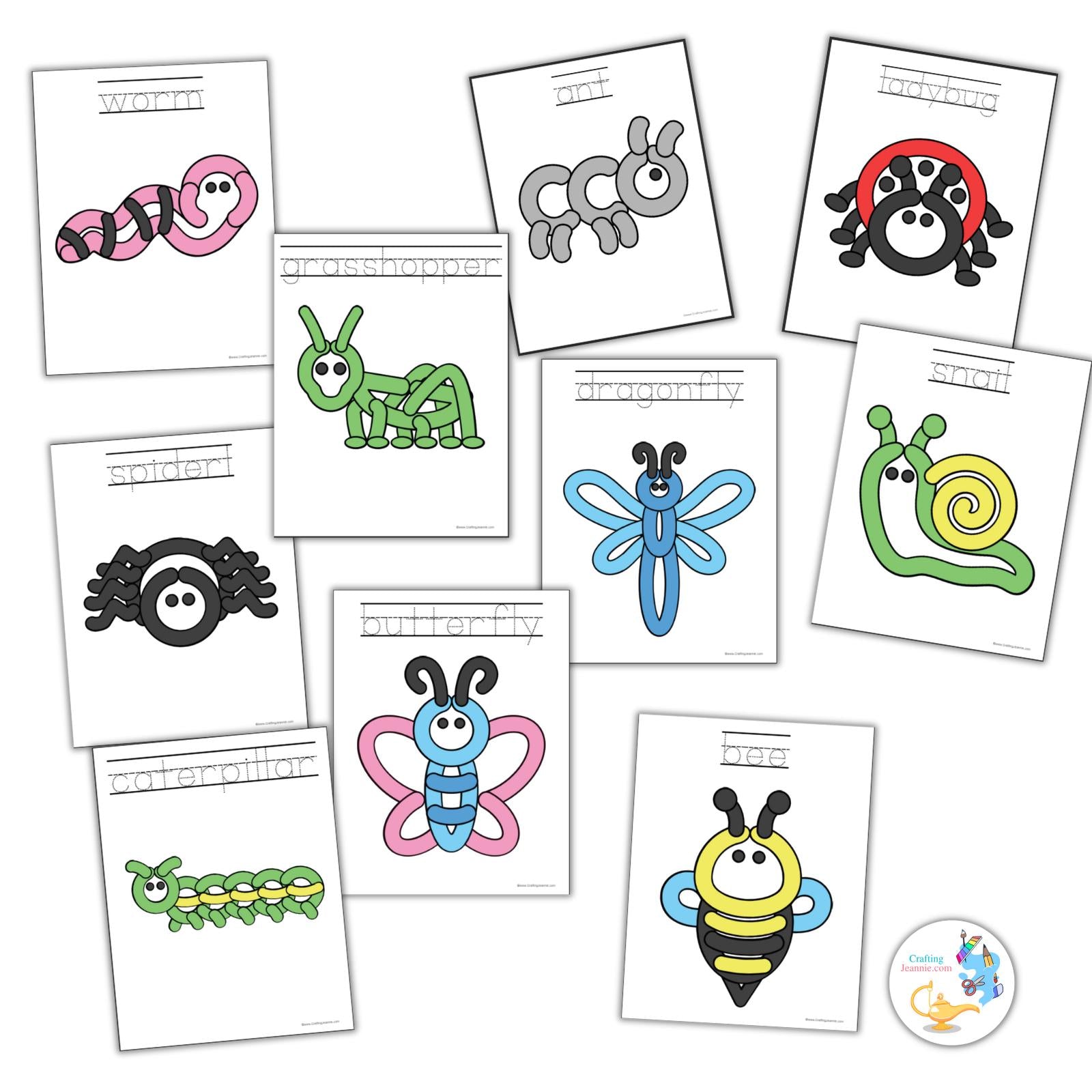 Bug-Themed Playdough Mats for Preschoolers, Bug Activity for Toddlers, Bug Crafts for Kids, Fine Motor Activity, Bug Party