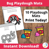 Bug-Themed Playdough Mats for Preschoolers, Bug Activity for Toddlers, Bug Crafts for Kids, Fine Motor Activity, Bug Party