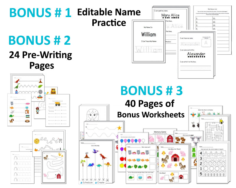 Preschool Worksheets MEGA Bundle