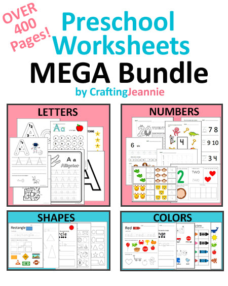 Preschool Worksheets MEGA Bundle