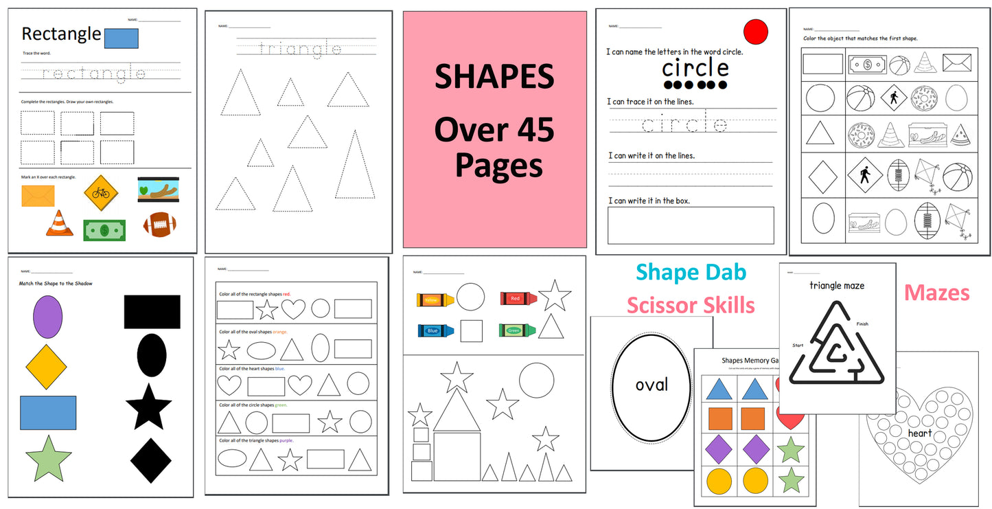 Preschool Worksheets MEGA Bundle