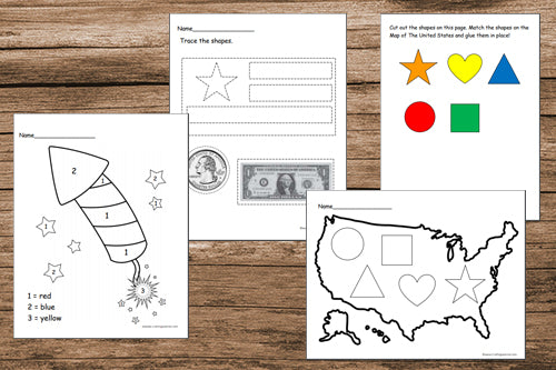 USA Preschool Worksheets Printable