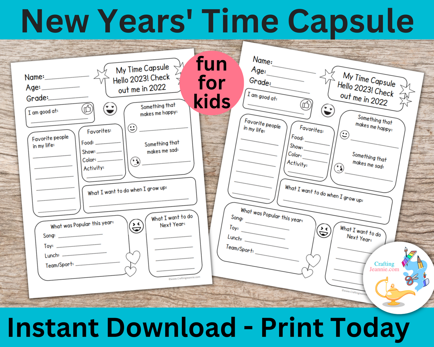 Printable Time Capsule - New Years 2022