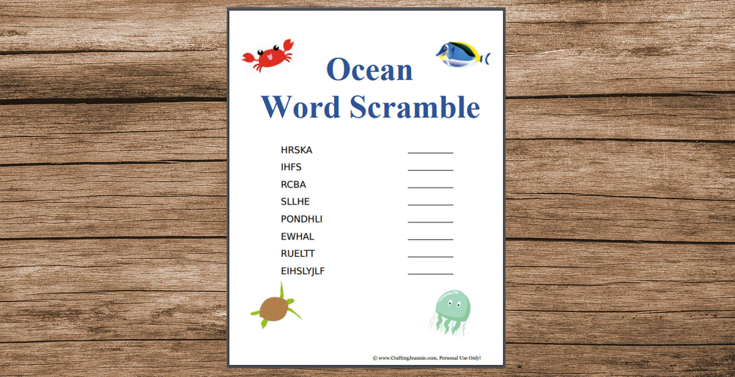 Ocean Activity Pack