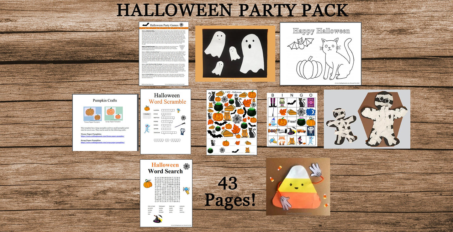 Halloween Classroom Party Pack