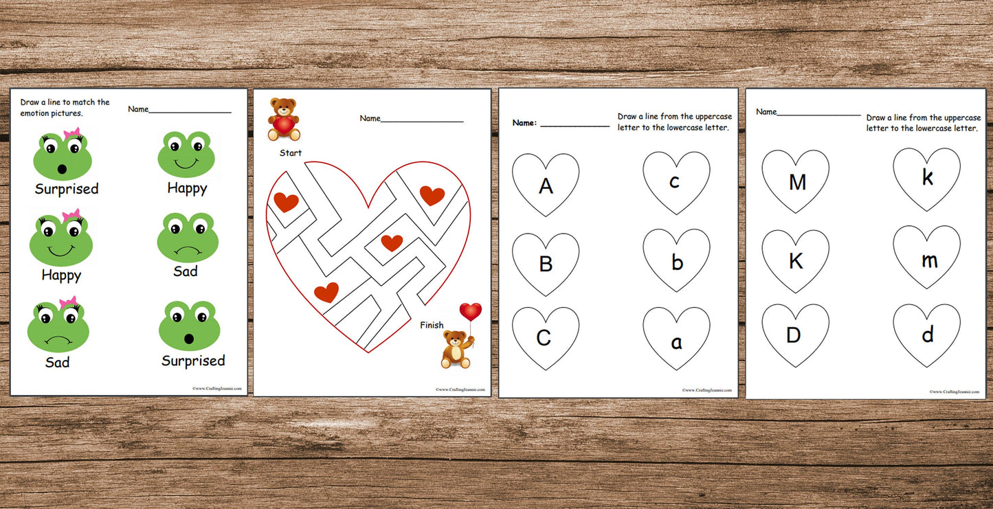 Valentine's Day Preschool Worksheets