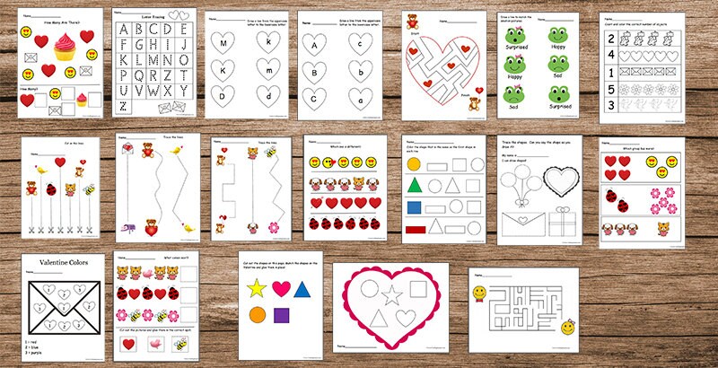 Valentine's Day Preschool Worksheets