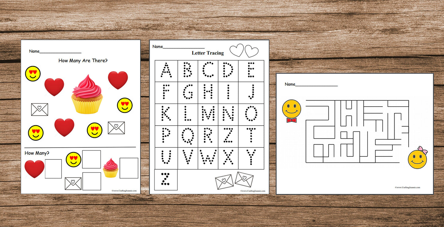 Valentine's Day Preschool Worksheets