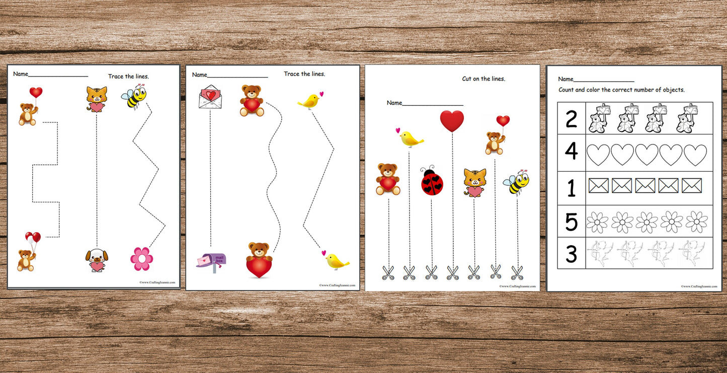 Valentine's Day Preschool Worksheets