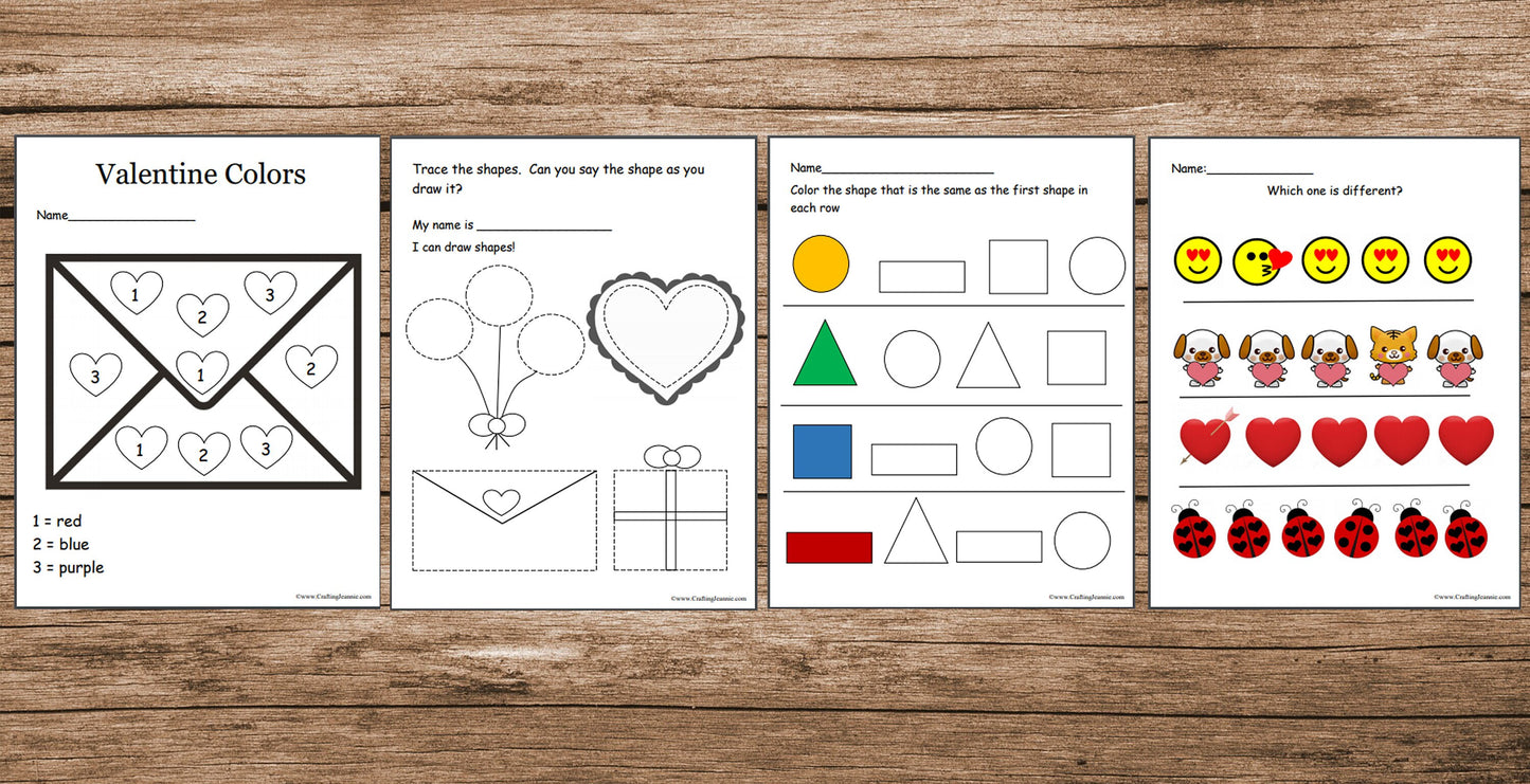 Valentine's Day Preschool Worksheets