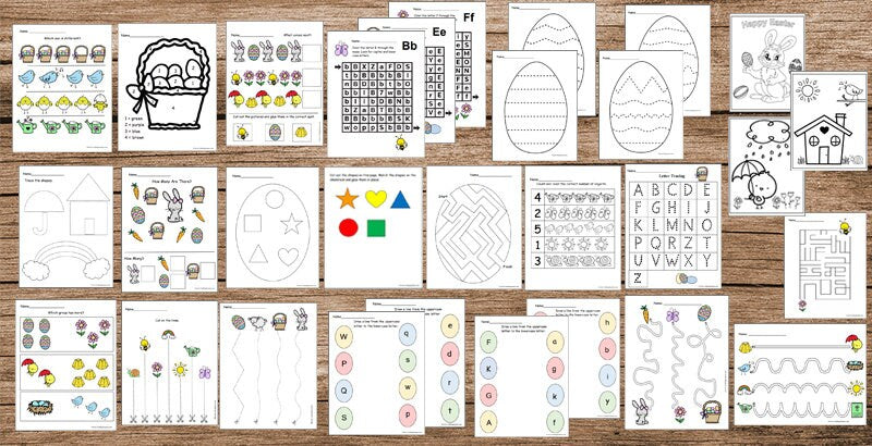 Easter and Spring Preschool Worksheets