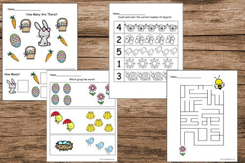 Easter and Spring Preschool Worksheets