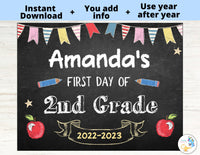 First Day of School color chalk sign